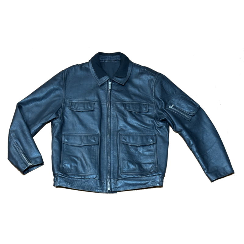 Authentic German Police Leather Jacket